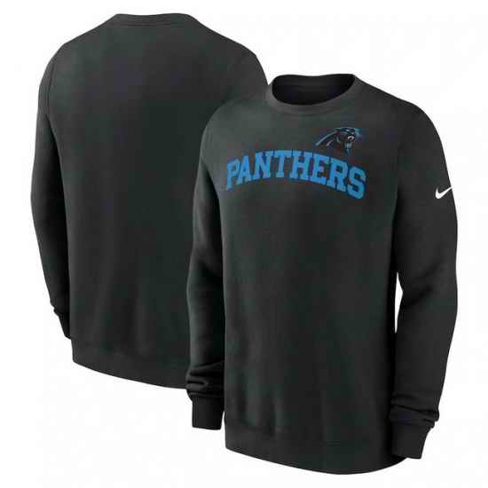 Men Nike Black Carolina Panthers Club Pullover Sweatshirt